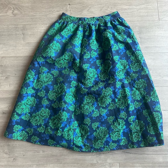 EUC Sunday in Brooklyn Jacquard Midi Skirt - size petite small - Picture 2 of 9